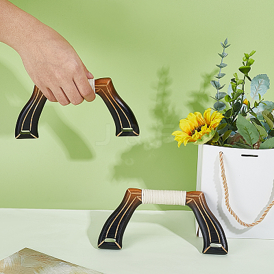2Pcs Wooden Bag Handles FIND-PH0059-76B-1