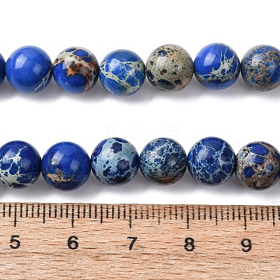 Natural Imperial Jasper Beads Strands G-A175B-8mm-06-1