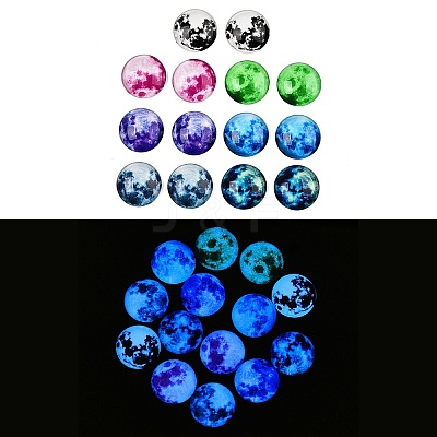 Fluorescent Glass Cabochons GGLA-T004-13-1