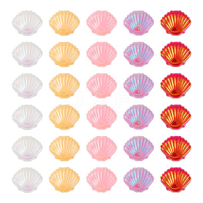 125Pcs 5 Colors ABS Plastic Beads KY-TA0001-33-1
