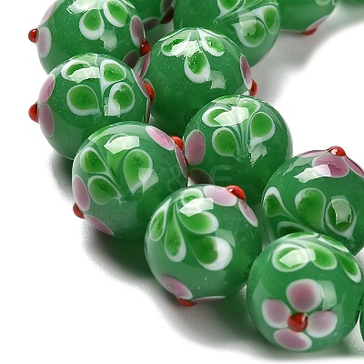 Handmade Lampwork Bumpy Beads Strands LAMP-A005-01C-1