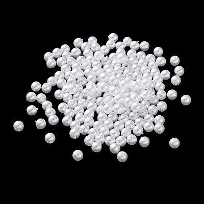 Plastic Imitation Pearl Beads FIND-M059-01C-M-1
