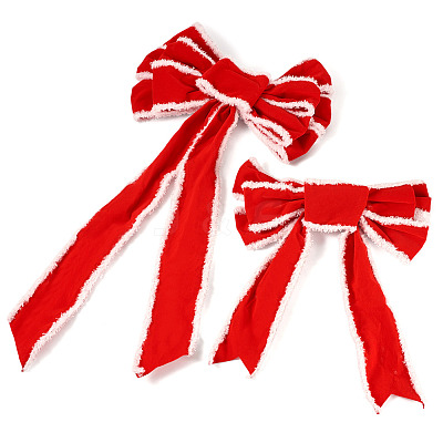 2Pcs 2 Styles Polyester Bowknot DIY-TA0014-50B-1