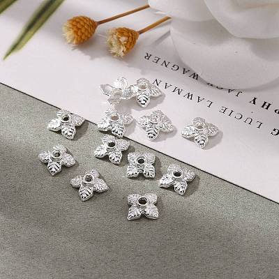 Tibetan Style Alloy Bead Caps TIBEB-Q018-S-LF-1