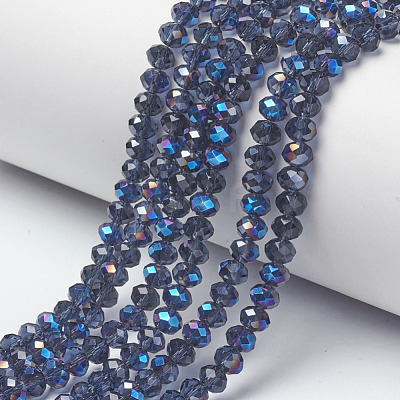 Electroplate Glass Beads Strands EGLA-A034-T6mm-I08-1