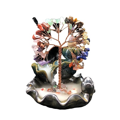 Gemstone Chips Tree Decorations AJEW-P120-A02-1