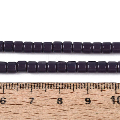 Opaque Solid Color Glass Beads Strands LS-GLAA-N065-4x4mm-C07-1