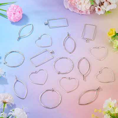 24Pcs 4 Styles Tibetan Style Alloy Connector Charms TIBEP-TA0001-45-1