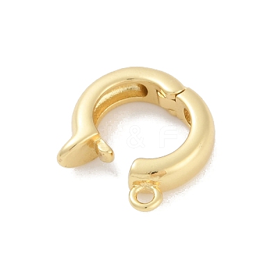Rack Plating Brass Fold Over Clasps KK-A224-26B-G-1