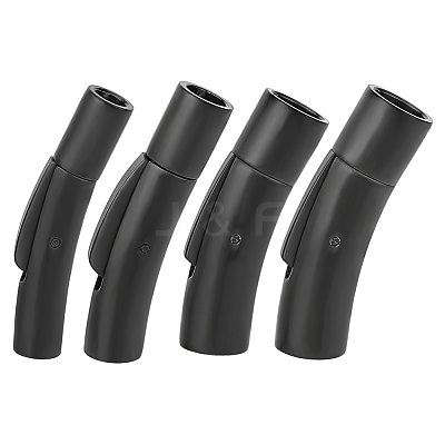 4Pcs 4 Styles Column 304 Stainless Steel Matte Bayonet Necklace Clasps with Push Button STAS-UN0052-64-1