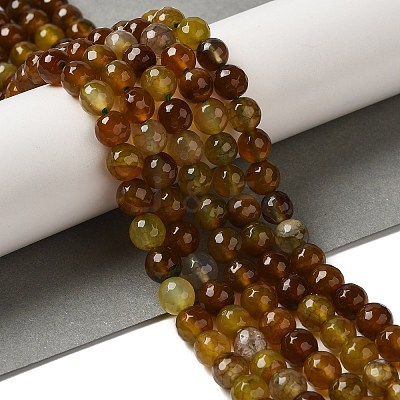 Dyed & Heated Natural Dragon Veins Agate Beads Strands X-G-P539-A01-26-1
