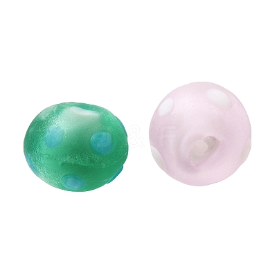 Frosted Handmade Lampwork Beads LA-CBA4A3E-01-1