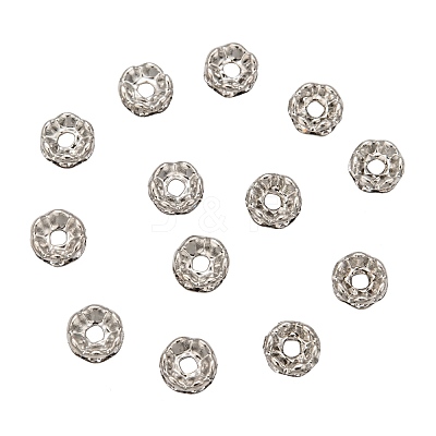 Brass Grade A Crystal Rhinestone Spacer Beads RB-A006-6MM-N-1