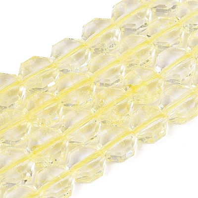 Transparent Crackle Glass Beads Strands GLAA-Q108-03A-01-1