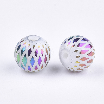 Electroplate Glass Beads X-EGLA-S178-07E-1