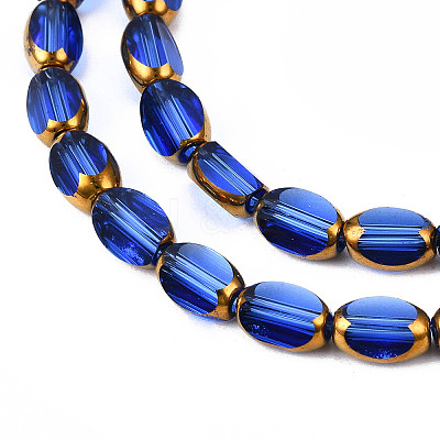 Electroplate Glass Beads Strands X-EGLA-N008-015E-1