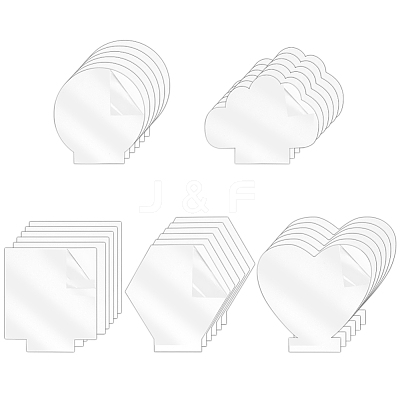 25Pcs 5 Styles Transparency Acrylic Board DIY-OC0015-84-1