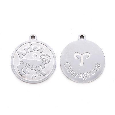 Non-Tarnish 201 Stainless Steel Pendants STAS-R106-04-1