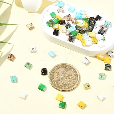 80Pcs 10 Styles 2-Hole Glass Seed Beads SEED-YW0002-94-1