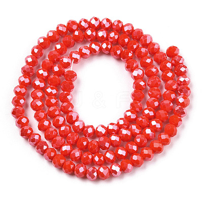 Electroplate Glass Beads Strands EGLA-A044-P6mm-A03-1