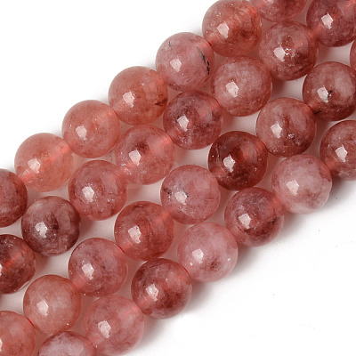 Natural Quartz Beads Strands G-T129-01-8mm-1