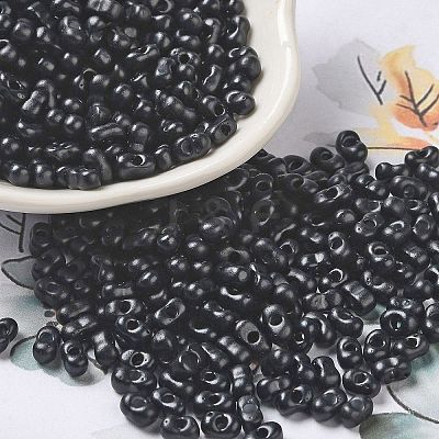 Baking Paint Glass Seed Beads SEED-K009-01A-02-1
