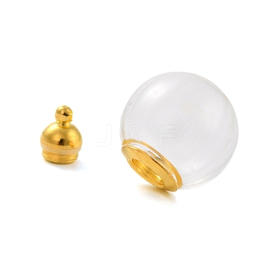 Glass Bottle Pendants GLAA-K056-08G-1