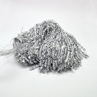 Imitate Austrian Crystal Electroplate Bicone Glass Faceted Bead Strands GLAA-F029-4x4mm-B01-1