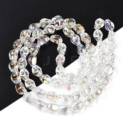 Electroplate Glass Beads Strands EGLA-T021-09A-1