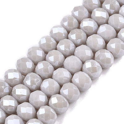 Electroplate Glass Beads Strands EGLA-A044-P6mm-A19-1