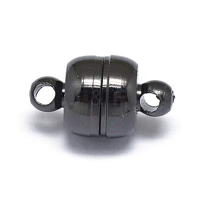 Rack Plating Brass Magnetic Clasps with Loops KK-F801-06-B-1