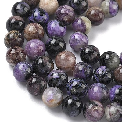 Natural Charoite Beads Strands G-C270-O03-08-1
