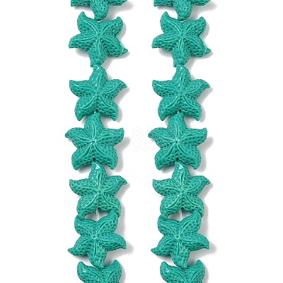 Synthetic Coral Dyed Carved Beads Strands CORA-K009-06C-06-1