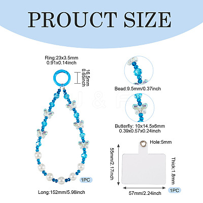 Resin Beads Mobile Straps AJEW-TAC0006-10A-1