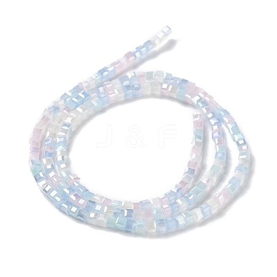 Gradient Color Electroplate Glass Bead Strands X-GLAA-E042-05-B04-1