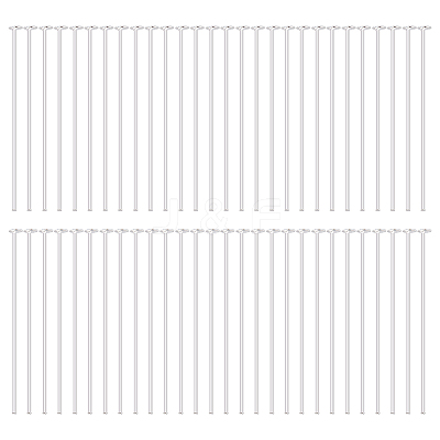 60Pcs 925 Sterling Silver Flat Head Pins STER-BC0002-17A-1