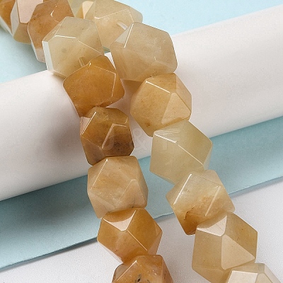 Natural Topaz Jade Star Cut Round Beads Strands G-M418-C15-01-1