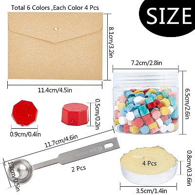 Sealing Wax Beads Wax Seal Kit DIY-CP0003-46A-1