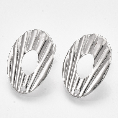 Non-Tarnish 304 Stainless Steel Stud Earring Findings STAS-S079-47B-1