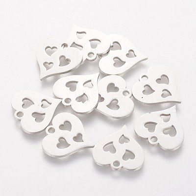 Non-Tarnish 304 Stainless Steel Charms STAS-Q201-T144-1