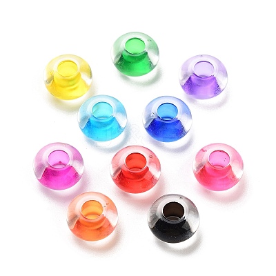 Transparent Acrylic European Beads X-TACR-P009-C01-1
