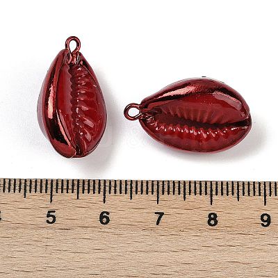 Spray Painted Natural Cowrie Shell Pendants SHEL-K006-49A-1
