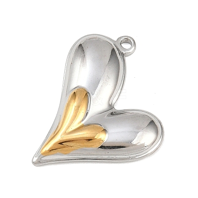 304 Stainless Steel Pendants STAS-C154-05B-GP-1