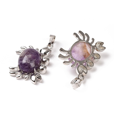 Natural Amethyst Pendants G-D469-01P-01-1