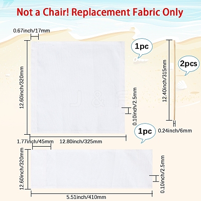 Cloth & Bamboo Sticks for Beach Chair Cloth Replacement Supplies AJEW-WH20018-05B-1-1
