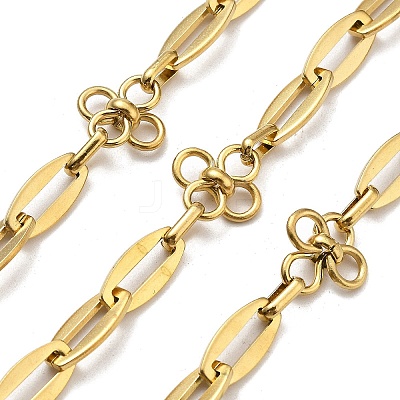 Ion Plating(IP) 304 Stainless Steel Flower Dapped Chains CHS-G039-08G-1