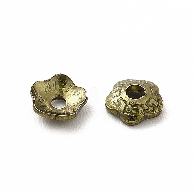 Ion Plating(IP) 304 Stainless Steel Bead Caps STAS-N0005-01AB-1