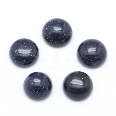 Synthetic Blue Goldstone Cabochons G-E492-H-19-1