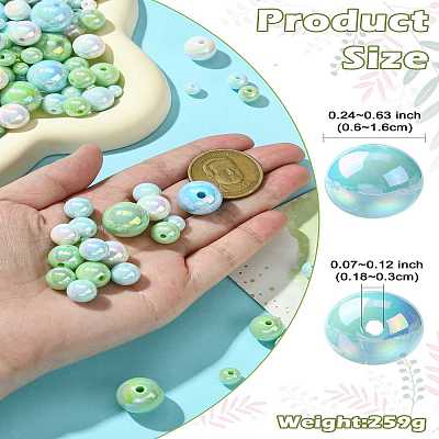 250G UV Plating Rainbow Iridescent Opaque Acrylic Beads PACR-CJ0001-38D-1