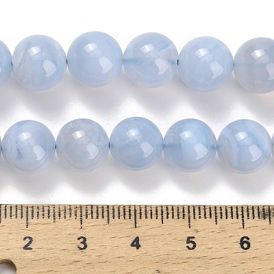 Natural Blue Lace Agate Beads Strands G-L634-B02-10mm-1